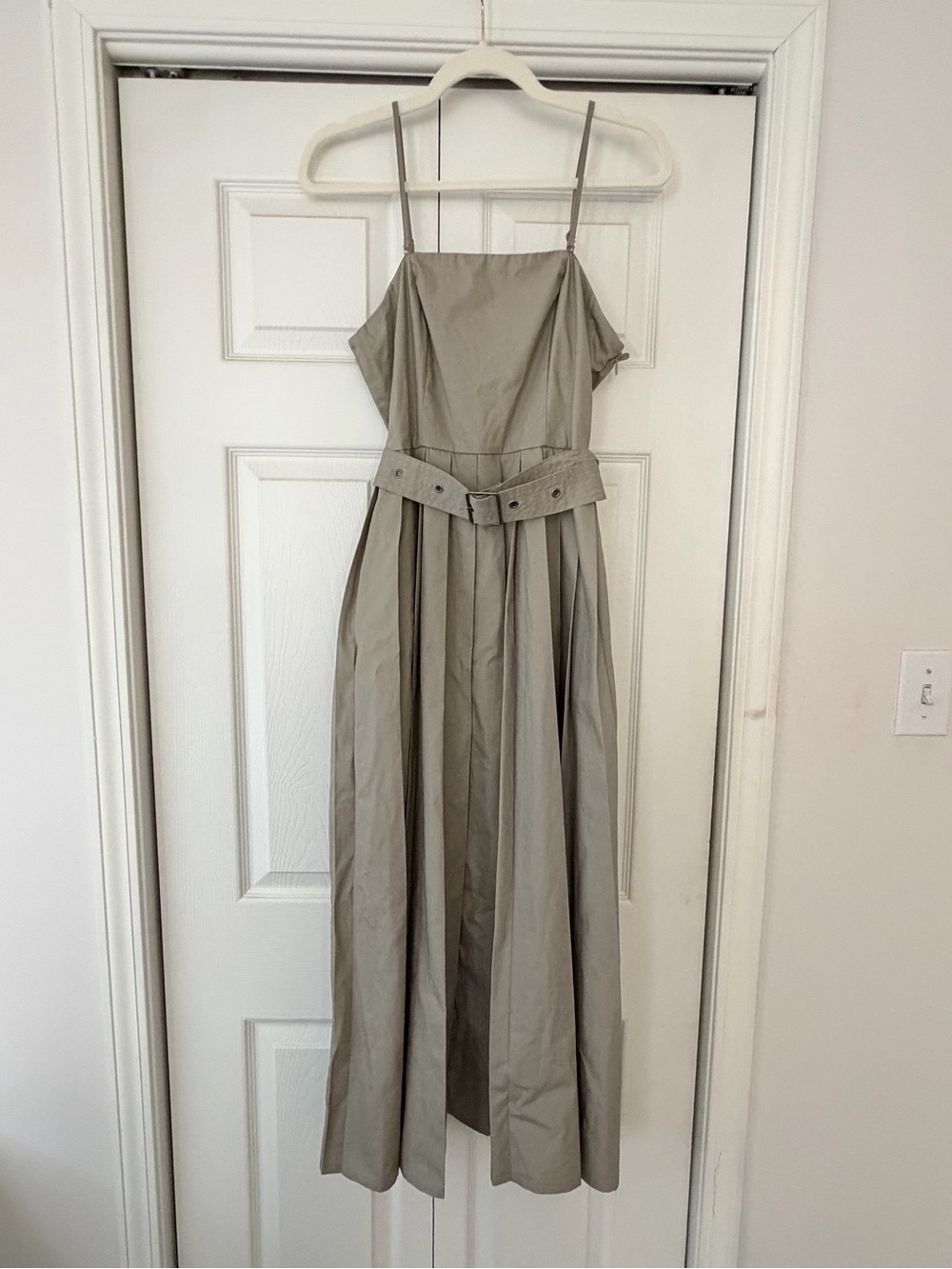 a new day Taupe Belted Spaghetti-Strap Maxi Dress NWT size 4